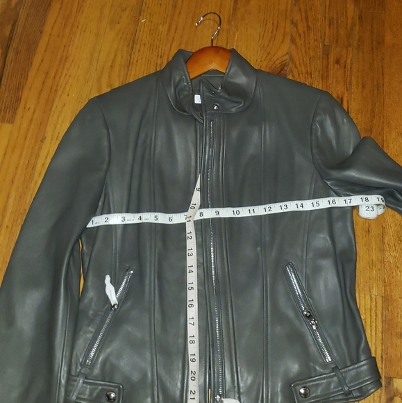 Calvin Klein Leather Moto Jacket - Picture 2 of 4
